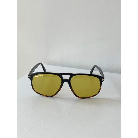 NEW Tom Ford Pierre FT1000 Aviator Sunglasses Black Havana - Picture 6 of 9